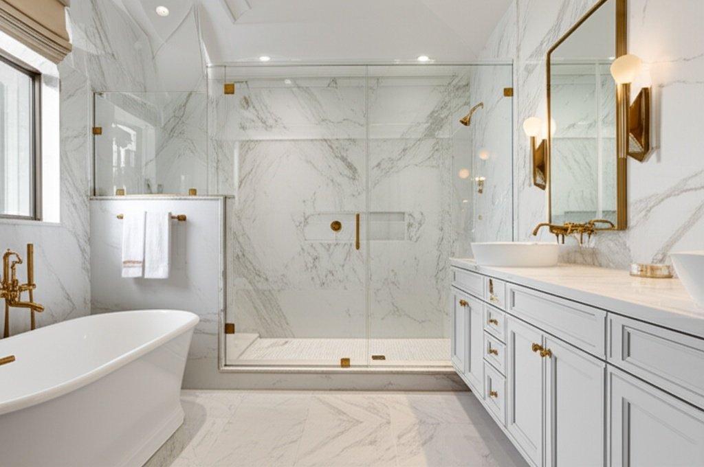 Luxury spa-like bathroom remodel Cypress 2025